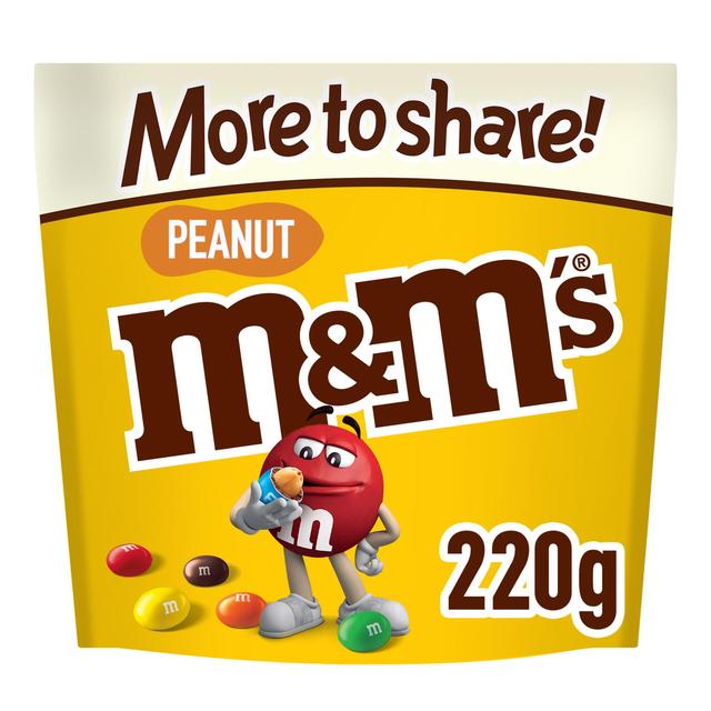 M&M's Crunchy Peanut & Milk Chocolate Sharing Pouch Bag 220g Botiga