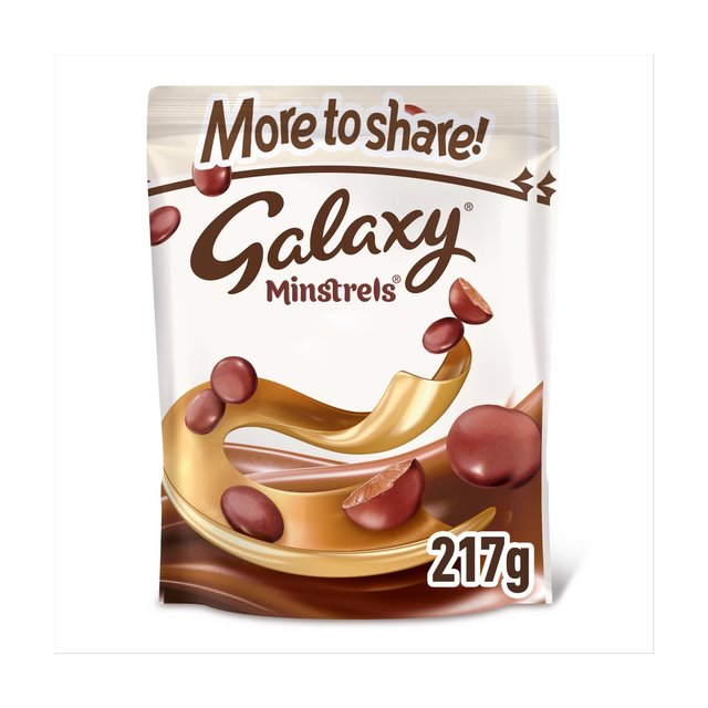 Galaxy Minstrels Milk Chocolate Buttons Sharing Pouch Bag 217g Botiga