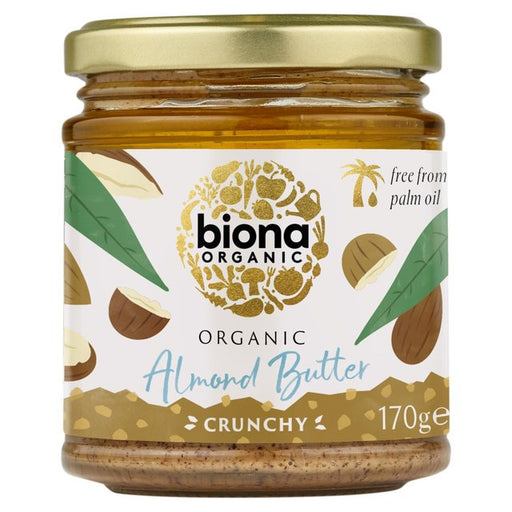 Biona Organic Almond Butter - Crunchy 170g Botiga