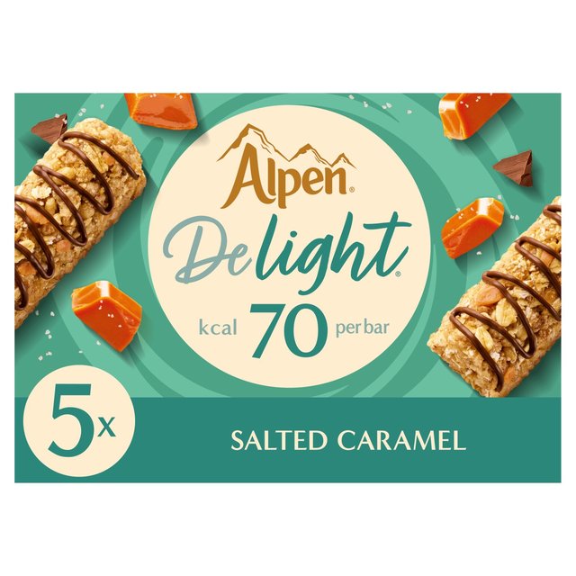 Alpen Light Cereal Bars Salted Caramel 5 x 19g Botiga