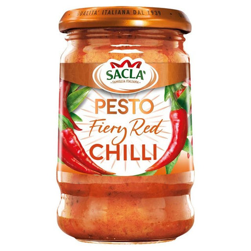 Sacla' Fiery Chilli Pesto 190g Botiga