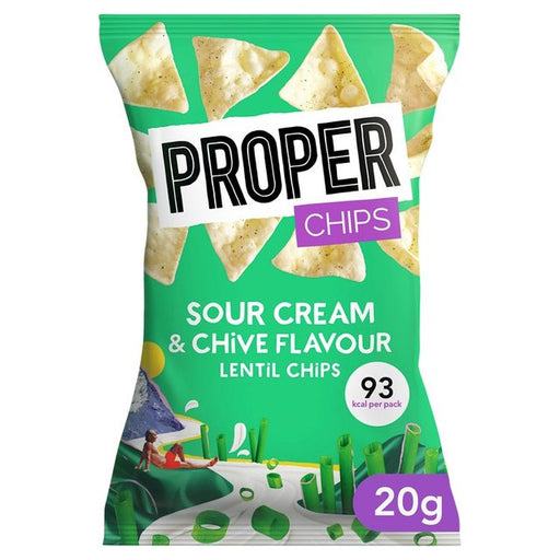 Properchips Sour Cream & Chive Lentil Chips 20g Botiga