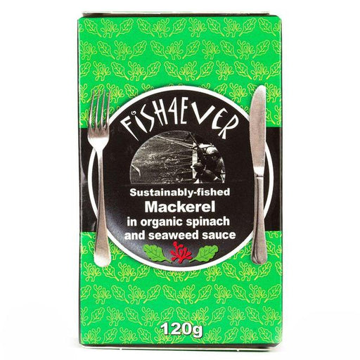 Fish 4 Ever Spinach & Seaweed Mackerel 120g Botiga