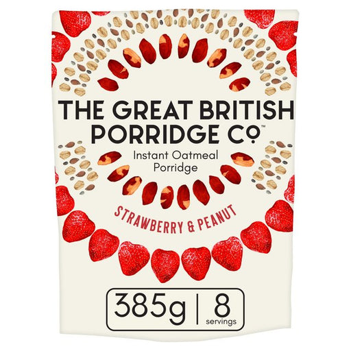 The Great British Porridge Co Strawberry & Peanut Instant Porridge 385g Botiga