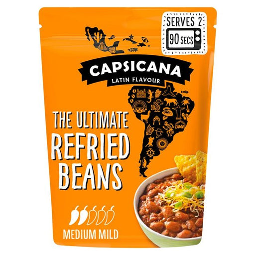 Capsicana Mexican Refried Chipotle Pinto Beans, Medium/Mild 200g Botiga