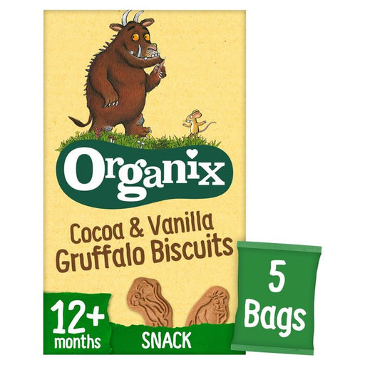 Organix Cocoa & Vanilla Organic Gruffalo Biscuits, 12 mths+ Multipack 5 x 20g Botiga