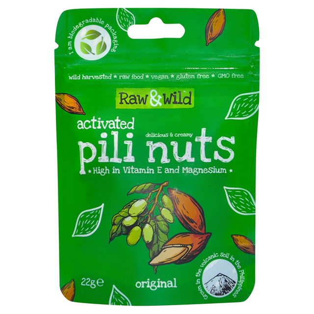 Raw & Wild Activated Pili Nuts Original Organic 22g Botiga