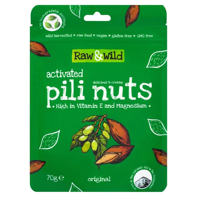 Raw & Wild Activated Pili Nuts Original Organic 70g Botiga