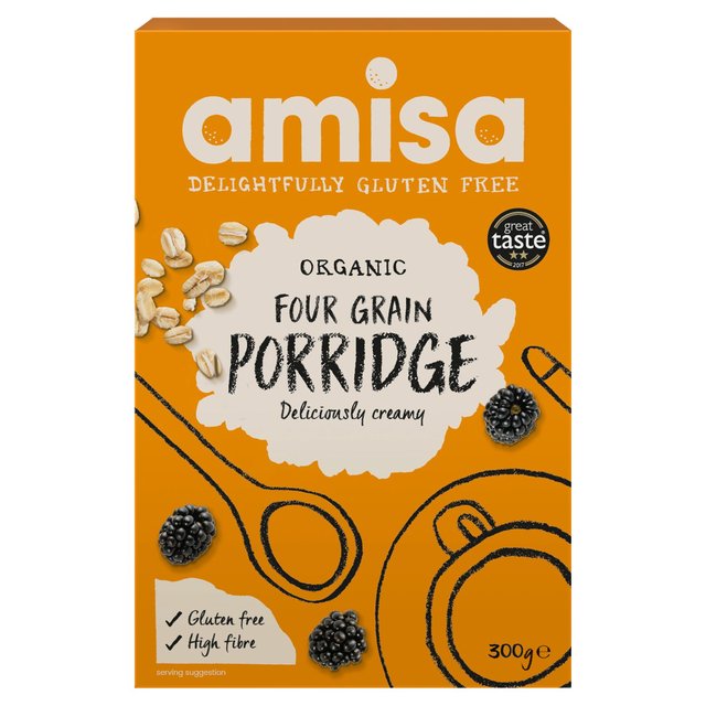 Amisa Organic Gluten Free Four Grain Porridge 300g Botiga