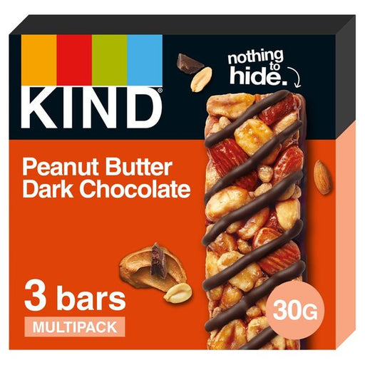 KIND Peanut Butter Dark Chocolate Snack Bars Multipack 3 x 30g Botiga