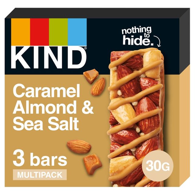 KIND Caramel Almond & Sea Salt Snack Bars Multipack 3 x 30g Botiga