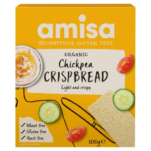 Amisa Organic Gluten Free Chickpea Crispbread 100g Botiga