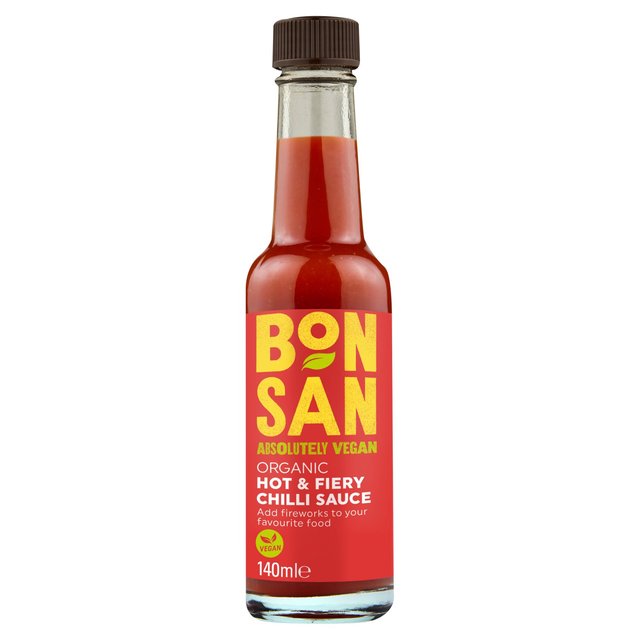 Bonsan Organic Vegan Hot & Fiery Chilli Sauce 140ml Botiga