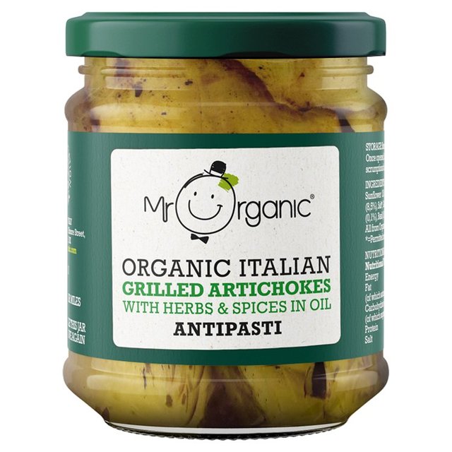 Mr Organic Grilled Artichoke Hearts Antipasti 190g Botiga