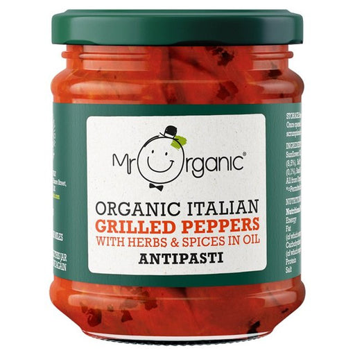 Mr Organic Grilled Peppers Antipasti 190g Botiga