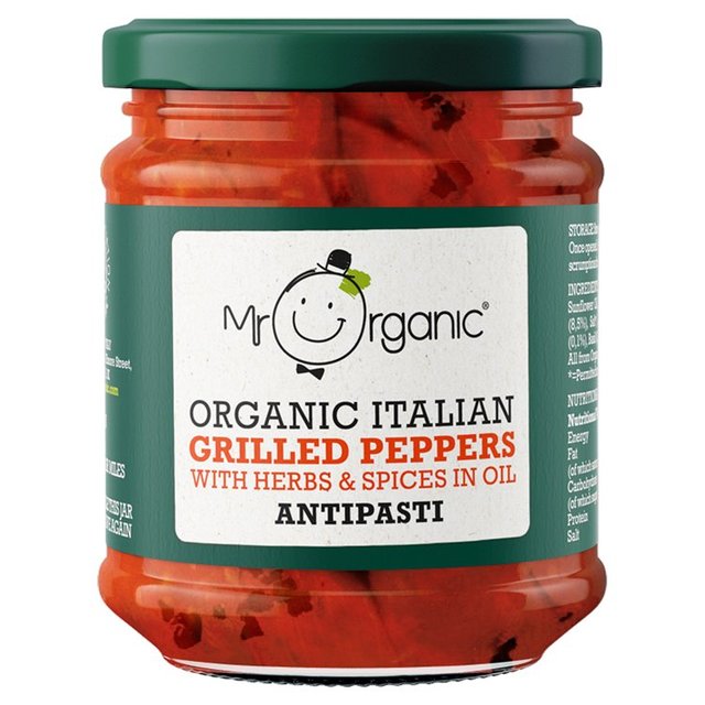 Mr Organic Grilled Peppers Antipasti 190g Botiga