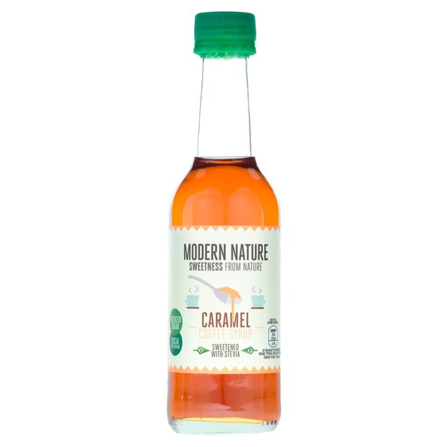 Modern Nature Caramel Flavoured Coffee Syrup, Reduced Sugar 250ml Botiga