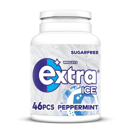 Extra Ice Peppermint Sugarfree Chewing Gum Bottle 46 Pieces 64g Botiga