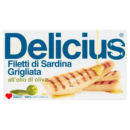 Delicius Grilled Sardine Fillets in Olive Oil 90g Botiga