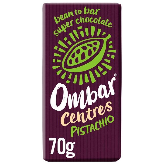 Ombar Centres Pistachio Organic Vegan Fair Trade Chocolate 70g Botiga