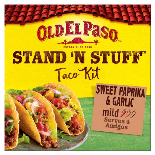 Old El Paso Mexican Stand 'N' Stuff Sweet Paprika & Garlic Taco Kit 312g Botiga