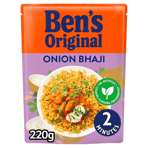 Ben's Original Indian Onion Bhaji Microwave Rice 220g Botiga