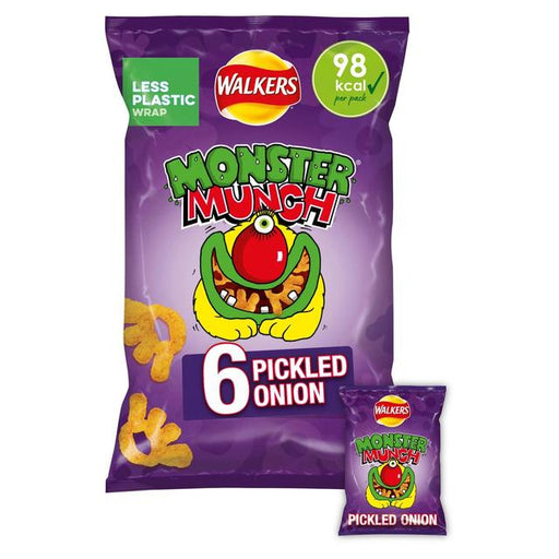 Walkers Monster Munch Pickled Onion Multipack Snacks 6 per pack Botiga