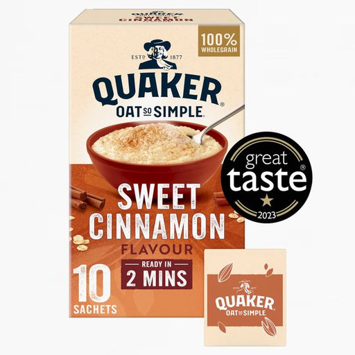 Quaker Oat So Simple Sweet Cinnamon Porridge Sachets Cereal 10 per pack Botiga