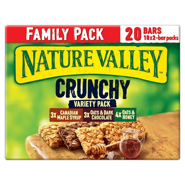 Nature Valley Crunchy Variety Pack Cereal Bars Family Size 10 x 42g Botiga