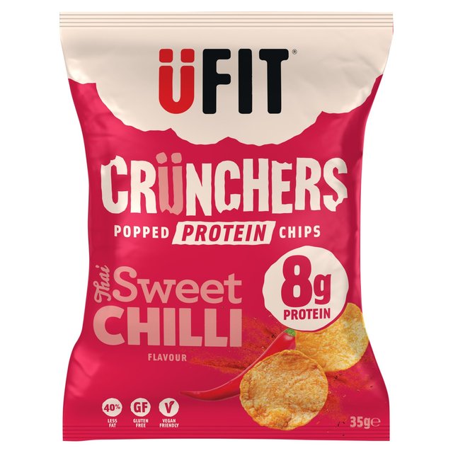 UFIT Crunchers Thai Sweet Chilli High Protein Popped Chips 35g Botiga