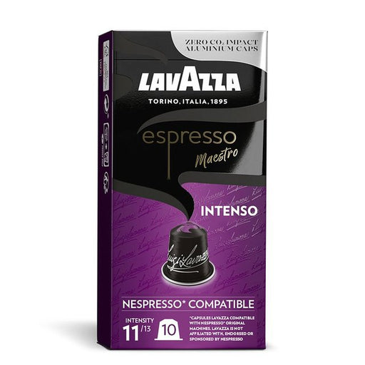 Lavazza Espresso Intenso Aluminium Nespresso Compatible Capsules 10 per pack Botiga