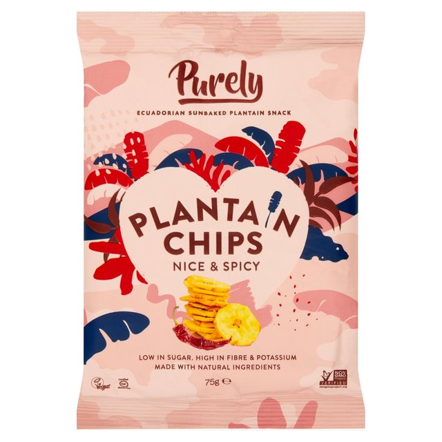 Purely Plantain Chips Nice & Spicy 75g Botiga