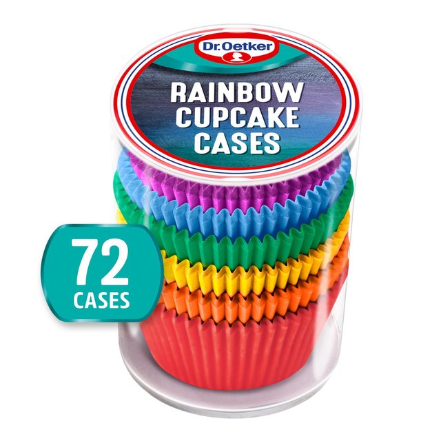 Dr. Oetker Rainbow Cupcake Cases 72 per pack Botiga