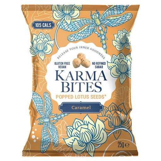 Karma Bites Popped Lotus Seeds Caramel 25g Botiga