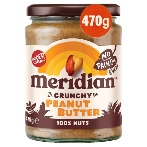 Meridian Crunchy Peanut Butter 100% Nuts 470g Botiga