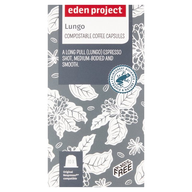 Eden Project Home compostable Nespresso capsules - LUNGO 10 per pack Botiga