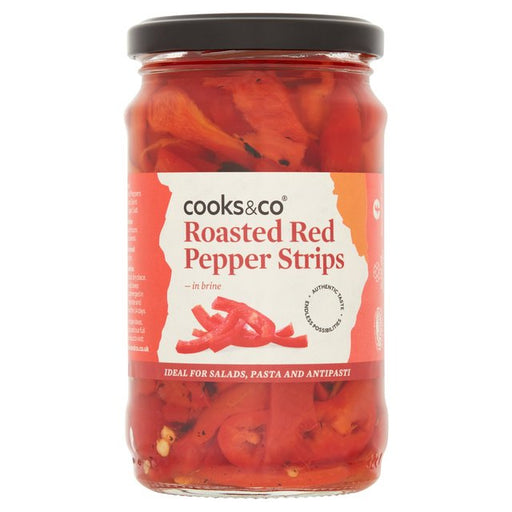 Cooks & Co Roasted Red Pepper Strips 300g Botiga