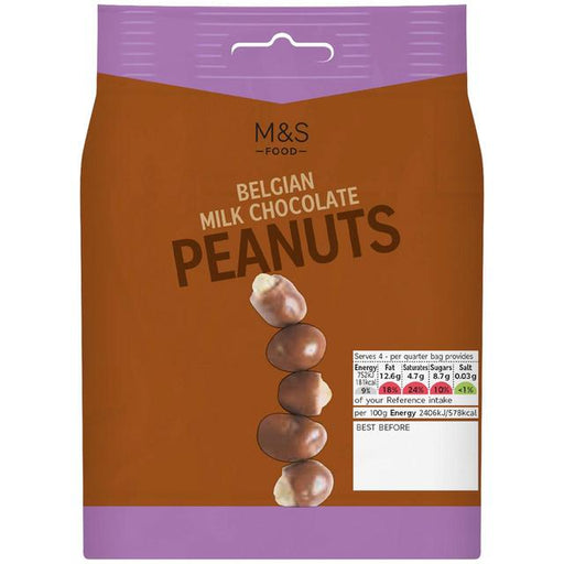 M&S Belgian Milk Chocolate Peanuts 125g Botiga