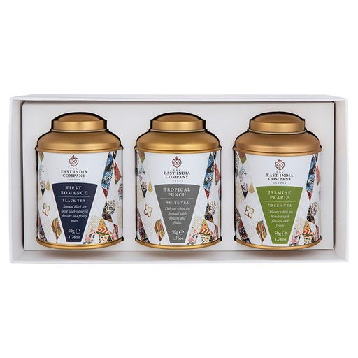 EAST INDIA COMPANY Fine Loose Leaf Tea Caddy Selection 3 x 50g Botiga