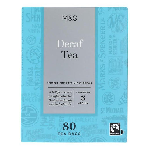 M&S Fairtrade Decaffeinated Teabags 80 per pack Botiga