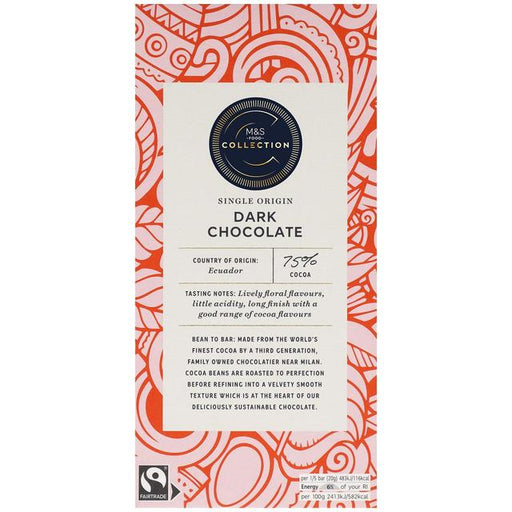 M&S Collection 75% Ecuadorian Dark Chocolate 100g Botiga