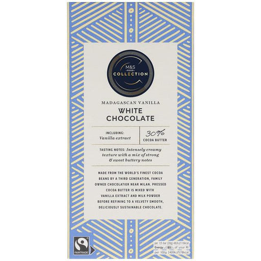 M&S Collection Madagascan Vanilla White Chocolate 100g Botiga