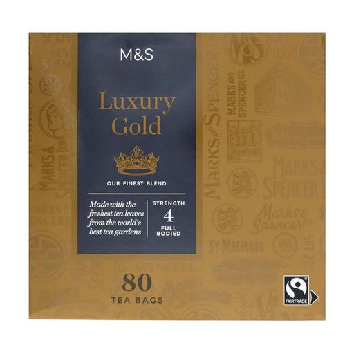 M&S Fairtrade Luxury Gold Teabags 80 per pack Botiga