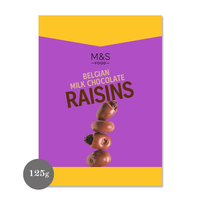 M&S Belgian Milk Chocolate Raisins 125g Botiga