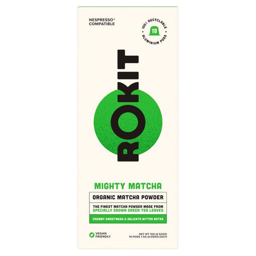 Rokit Pods Organic Matcha Green Tea Nespresso Compatible Pods 10 per pack Botiga