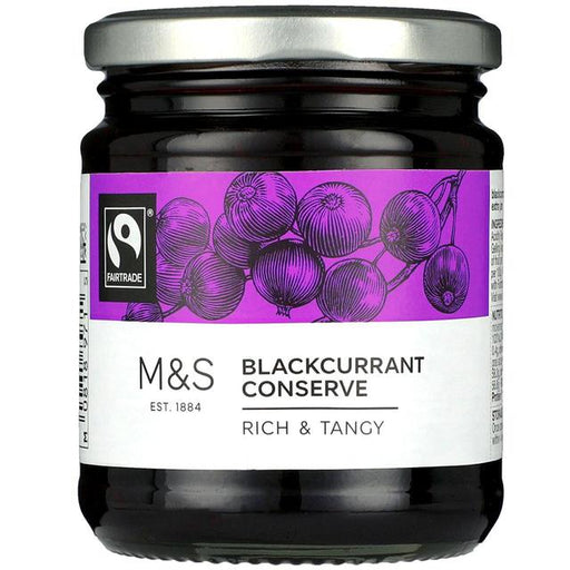 M&S Fairtrade Blackcurrant Conserve 340g Botiga