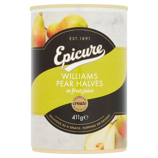 Epicure Williams Pear Halves in Fruit Juice 411g Botiga