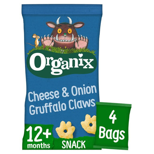 Organix Cheese & Onion Organic Gruffalo Claws, 12 mths+ Multipack 4 x 15g Botiga