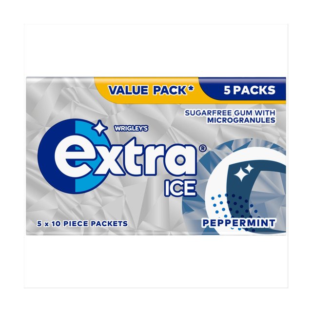 Extra Ice Peppermint Sugarfree Chewing Gum Multipack 70g Botiga