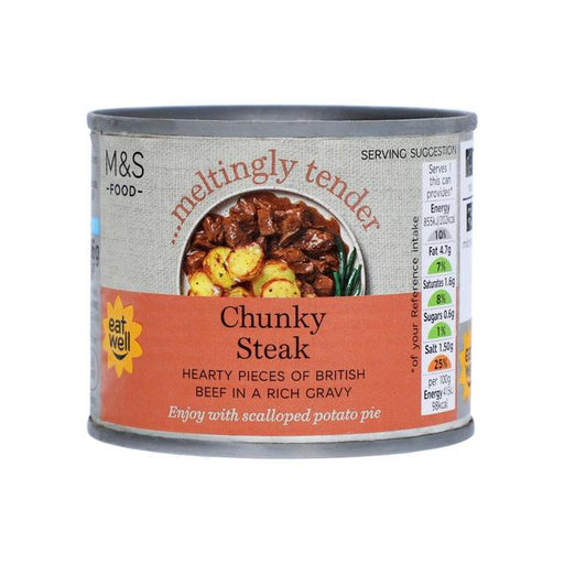 M&S Chunky Steak Pieces in Gravy 206g Botiga